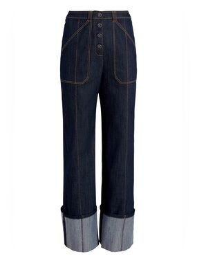 Cinq a sept cuffed indigo benji jeans 0